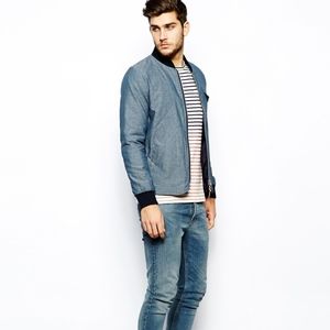 ​ Native Youth Chambray Varsity Jacket